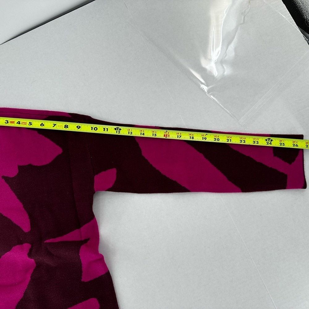 Marla Wynne Sweater Size XS Knit Pink Abstract Art To Wear Artsy Crewneck​​​ - Picture 11 of 11